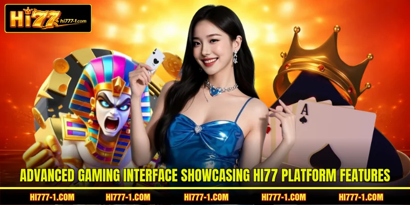 Advanced gaming interface showcasing HI77 platform features